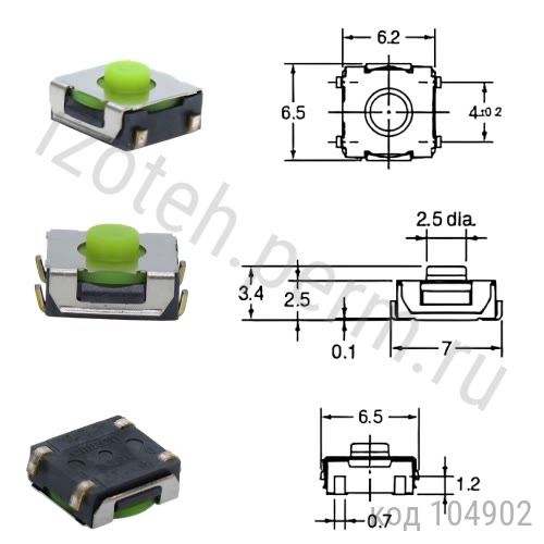 B3SL-1002P    6,56,23,4 SMD
