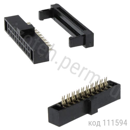Разъем на шлейф 2х10 (м), шаг 1,27 мм (IDC1.27x1.27-20) Разъем на шлейф 2х10 (м), шаг 1,27 мм (IDC1.27x1.27-20)