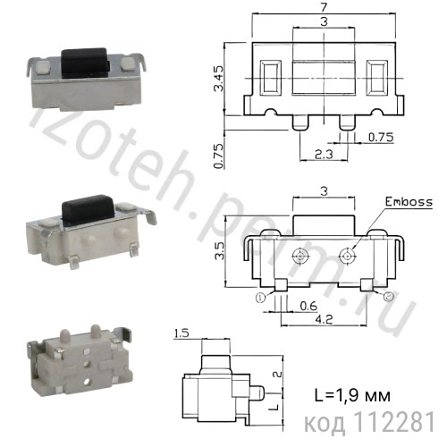 IT-1188E Кнопка IT-1188E Кнопка