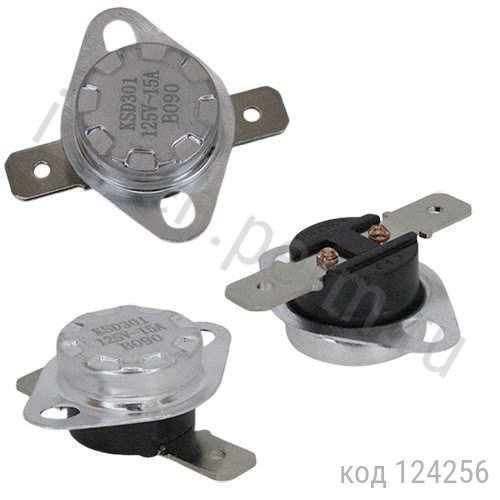 KSD301-A-90BF1-B-15A_ 90C, NC, 10A, 250 / 15A, 125 