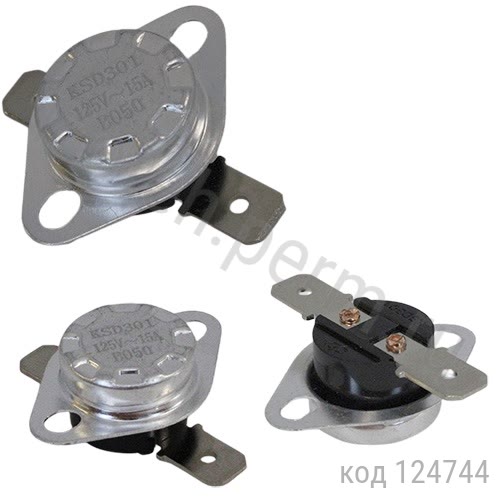 KSD301-A-50BF1-B-15A_ 50C, NC, 10A, 250 / 15, 125 