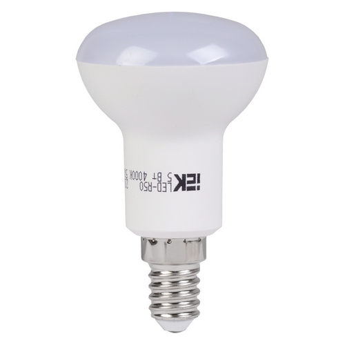 Лампа светодиодная -E14, 220В, 5 Вт, 4000К, 400 Лм, R50  IEK 