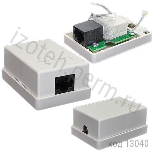 Розетка RJ-45, 5Е кат., тип KRONE (белый) (TJC-5K-W) Розетка RJ-45, 5Е кат., тип KRONE (белый) (TJC-5K-W)