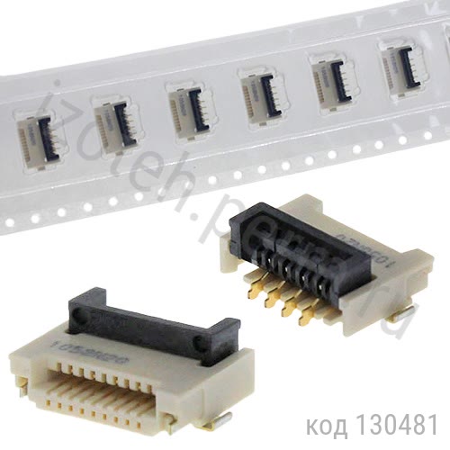 Разъем на FFC кабель (XF3M(1)-0415-1B) шаг 1 мм, 4 контакта, SMD Разъем на FFC кабель (XF3M(1)-0415-1B) шаг 1 мм, 4 контакта, SMD