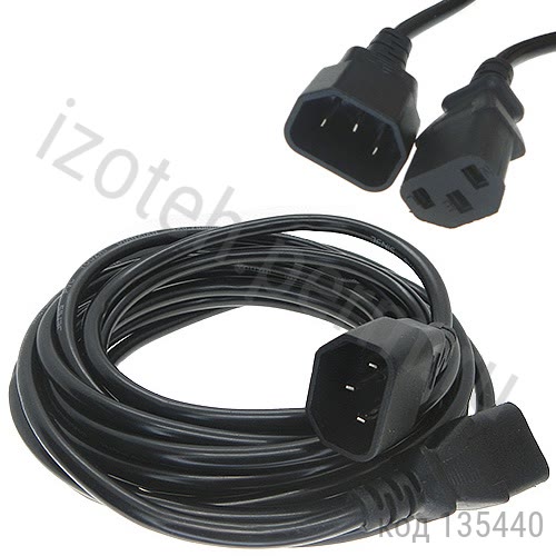 Кабель сетевой 220 В (системный блок-монитор) (SCZ-10) 5м (уценка) Кабель сетевой 220 В (системный блок-монитор) (SCZ-10) 5м (уценка)