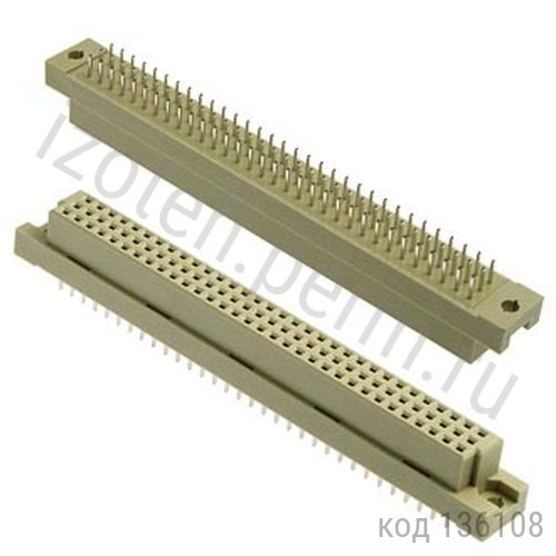 DIN 41612 96 pin (м) конт. 3 ряда (DIN41612 3*32 96 розетка) DIN 41612 96 pin (м) конт. 3 ряда (DIN41612 3*32 96 розетка)