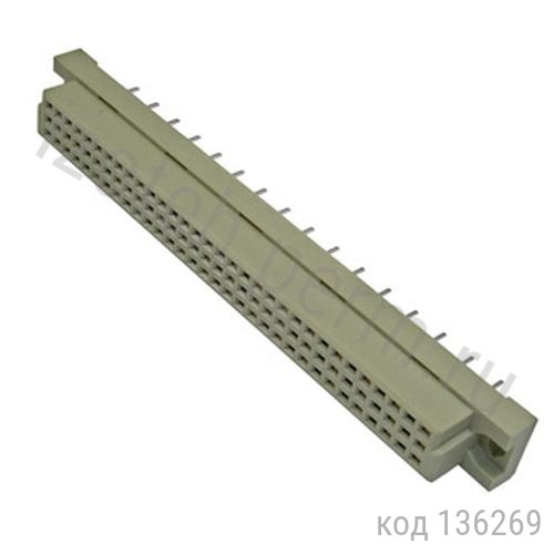 DIN 41612 48 pin (м) конт. 4,5 мм, 3 ряда (DIN41612 3*32 48 розетка), шаг 5,08 DIN 41612 48 pin (м) конт. 4,5 мм, 3 ряда (DIN41612 3*32 48 розетка), шаг 5,08