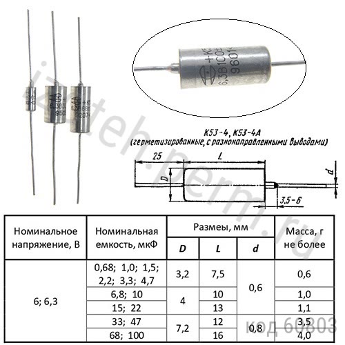 К53-4-6,3В-100 мкф -20% К53-4-6,3В-100 мкф -20%