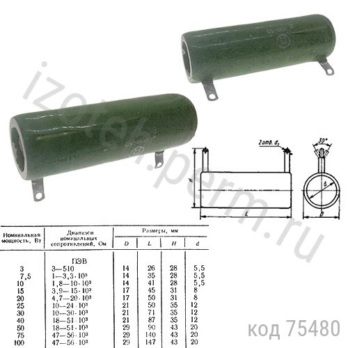 ПЭВ-50-20 КОМ-5% ПЭВ-50-20 КОМ-5%