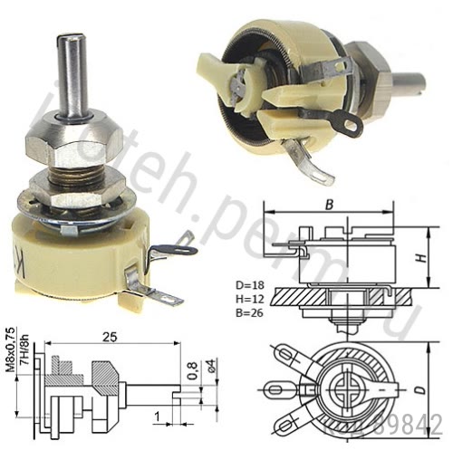ППБ-1В-1Вт-6,8 КОМ-10% (ВС-2-25) ППБ-1В-1Вт-6,8 КОМ-10% (ВС-2-25)
