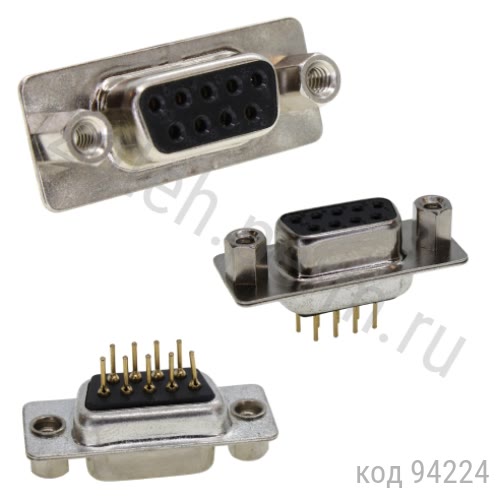 Разъем 9 pin (м) на плату без фикс. (DPBS-9FA)