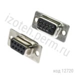 Разъем 9 pin (м) на кабель (DB-9F) (син., черн.)