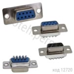 Разъем 9 pin (м) на кабель (DB-9F) (син., черн.)