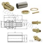 SMA гнездо обжимной под RG-58 (SMA-C58J gold)