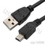  USB ()   - miniUSB  B () 5pin  (MiniUSB-BM 5p USB-AM) 1,8 