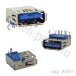 Разъем USB (м) на плату, тип А USB 3.0 угловой (DS1095-05)