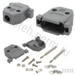 Корпус разъема 15 pin с удл.винтами (серый), винты (DPT-15C)