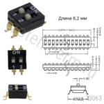 SWD4-2 (SmWD-02 SMD) DIP свич