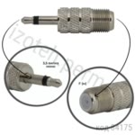 Переходник F (м) - 3,5 вилка моно (FD3041)