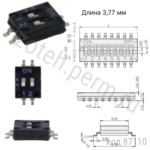 SWD-02 (miniSWD-02) (DHN-02F-V) DIP свич