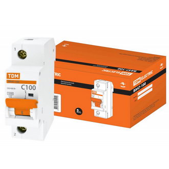 ВА47-100 1Р 100А 10кА х-ка С 2022 г.