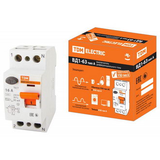 ВД1-63 2Р 16А 30мА тип А 2022 г.