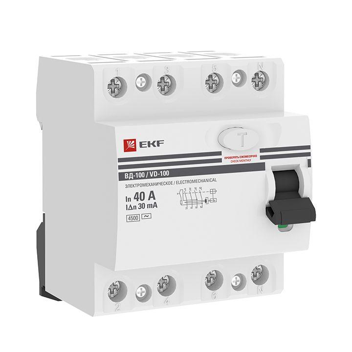 ����������� ����������������� ���� (���) 4� 40� 30�� ��� AC ��-100 (����������.) PROxima elcb-4-40-30-em-pro