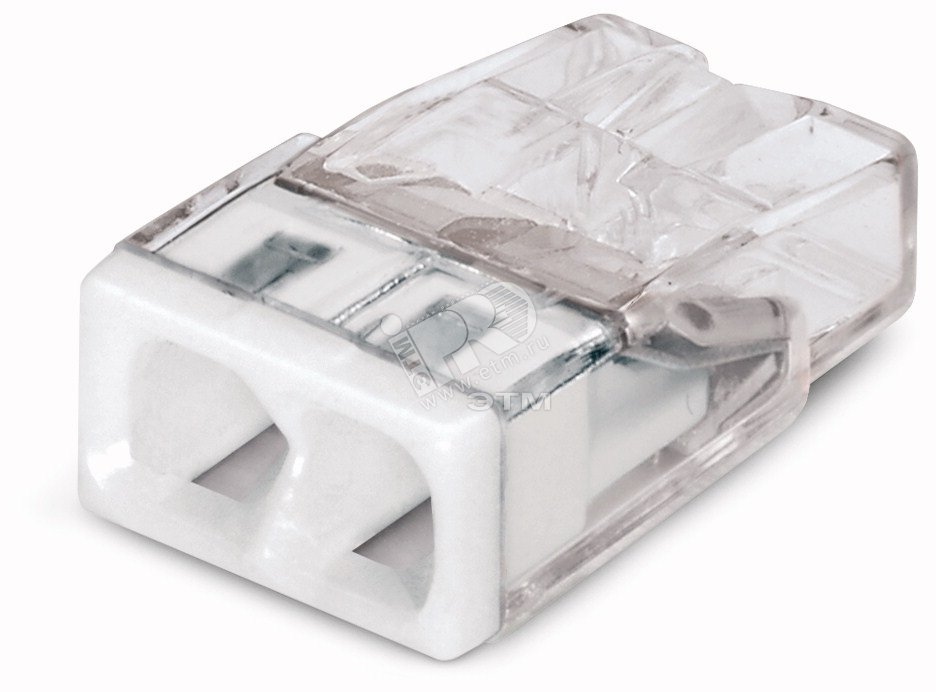 Клемма 2x2.5мм белая/прозрачная 2273-202