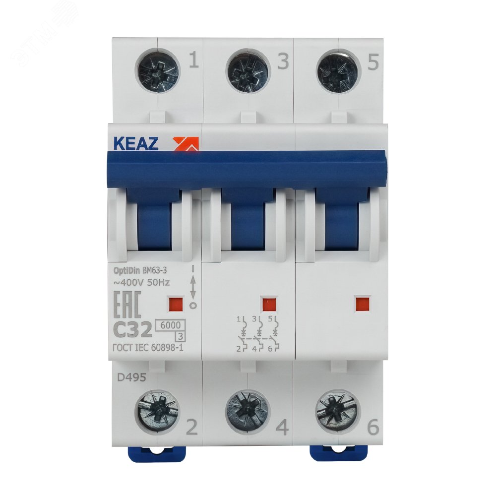 ����������� �������������� ��������� 3� C 32� 6�� OptiDin BM63-3C32-���3 ���� 260796