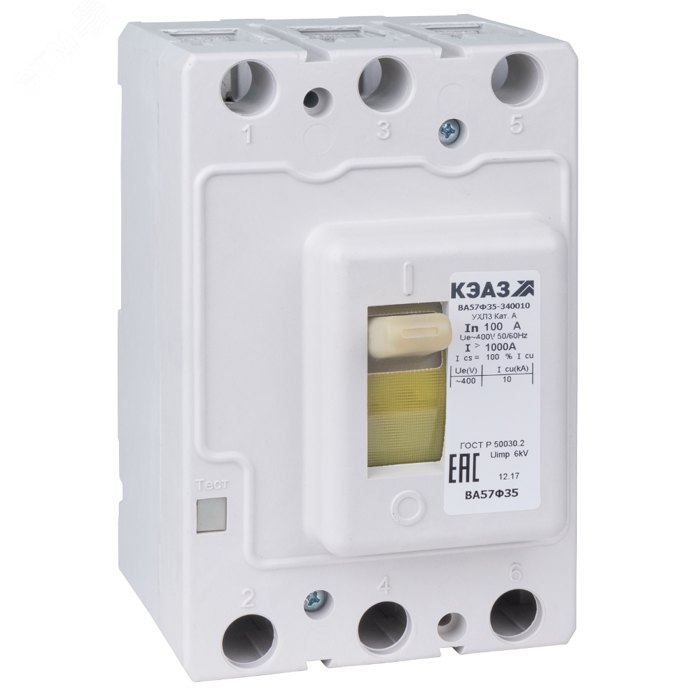 Выключатель автоматический 160А 1600Im ВА57Ф35-340010 УХЛ3 400В AC 109307