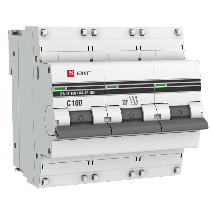����������� �������������� ��������� 3� C 100� 10�� �� 47-100 PROxima EKF mcb47100-3-100C-pro
