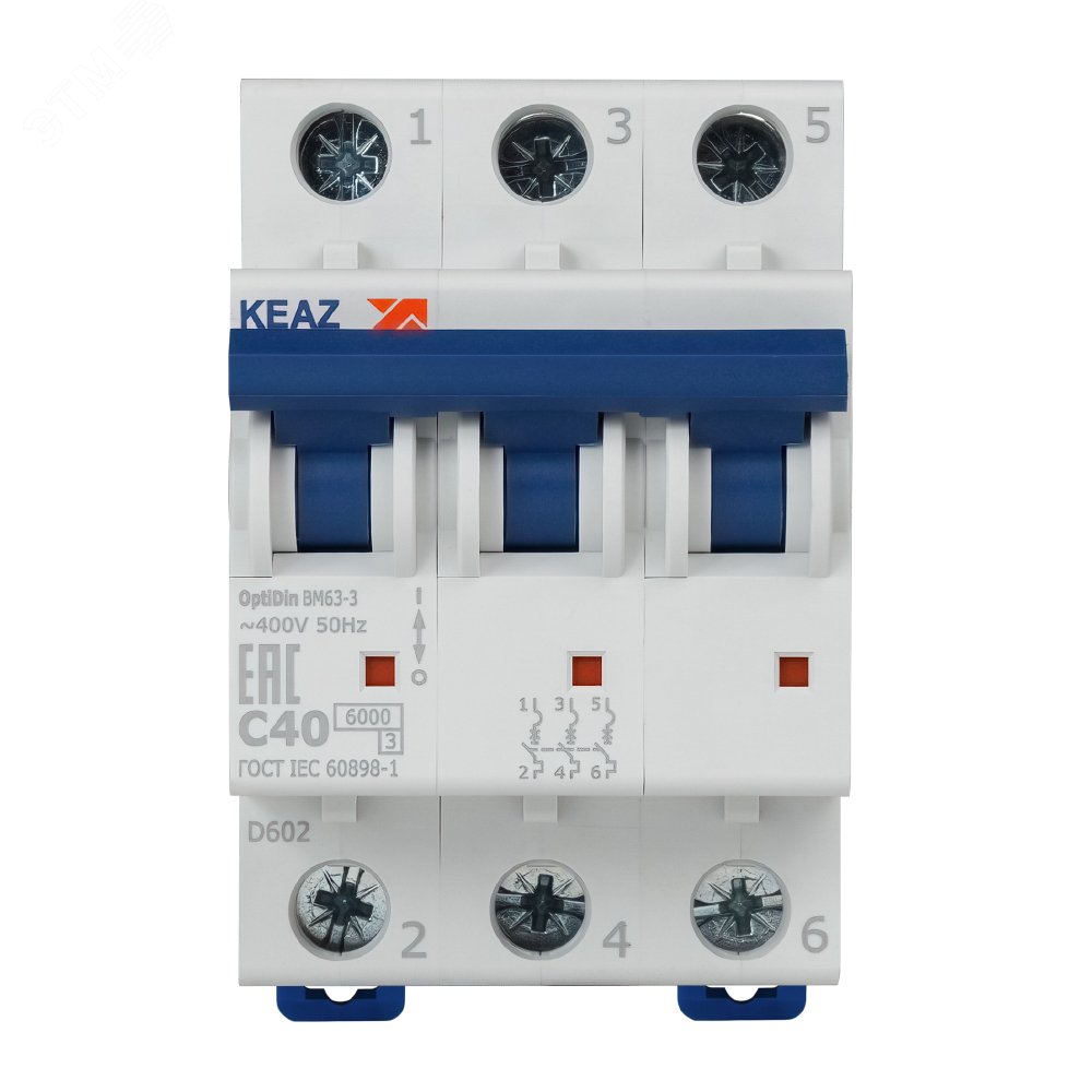 ����������� �������������� ��������� 3� C 40� 6�� OptiDin BM63-3C40-���3 ���� 260798