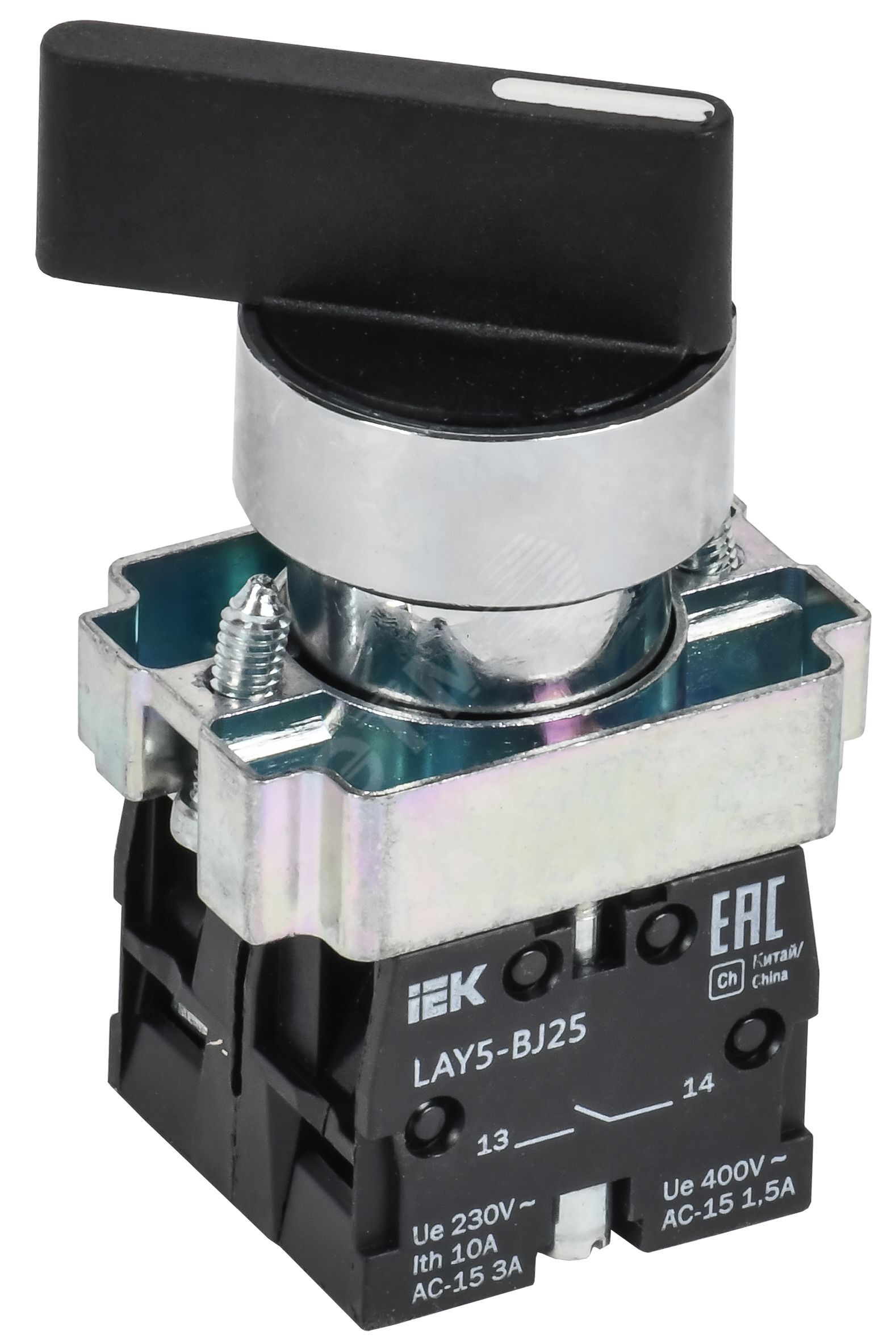 Переключатель LAY5-BJ25 на 2 полож. черн. I-O дл. ручка BSW70-BJ-2-K02