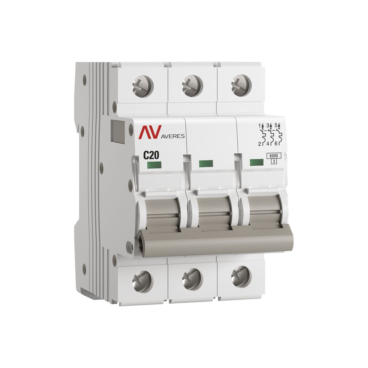 ����������� �������������� ��������� 3� C 20� 6�� AV-6 AVERES EKF mcb6-3-20C-av